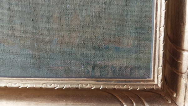 Gilbert Spencer RA Original British Slade School Modernist Post War Cookham Bowling Green Oil Painting