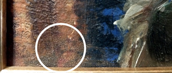 Guy Orlando Rose Original Antique American Giverny School Impressionism Pasadena CA Oil Portrait in Interior Cabinet Painting