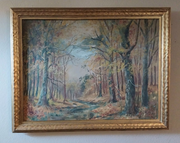 John Fabian Carlson Original Antique Woodstock Art Colony NY Forest Landscape American Tonal Impressionist Oil Painting