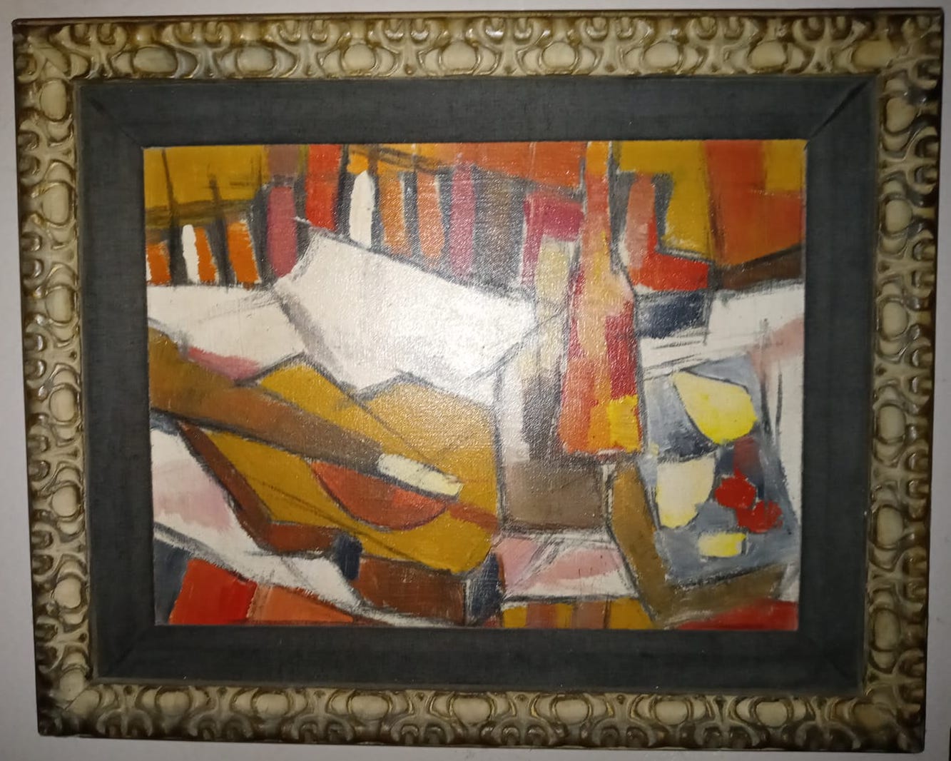 Paul Mak Pavel Ivanov Original Vintage Russian Futuristic Cubist Still Life Oil Painting