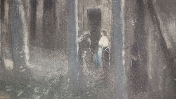 Jean Baptiste Camille Corot Rare Antique 19th Century Signed Numbered 4 / 200 Lithograph Print The Sin-le-Noble Road Near Douai 1873