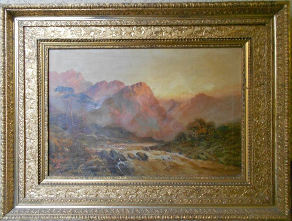 Francis E Jamieson Original Vintage Antique 1930s Scottish Highland Loch Landscape Scotland Sunset British Modern Impressionist Oil Painting