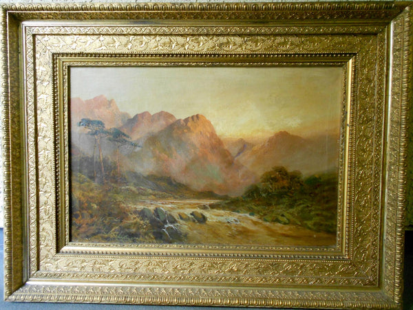 Francis E Jamieson Original Vintage Antique 1930s Scottish Highland Loch Landscape Scotland Sunset British Modern Impressionist Oil Painting