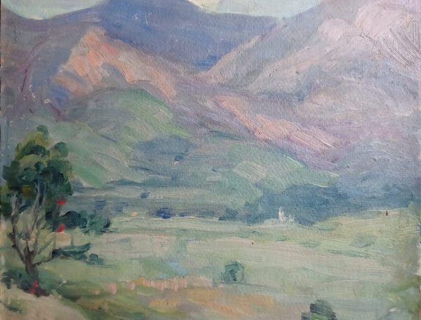 Hanson Puthuff Original Vintage Antique CA Plein Air American Impressionism Arroyo Seco Canyon Mountain Landscape Oil Painting