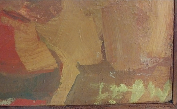 Louis Schanker Large Vintage American WPA NY Abstract Expressionist School Composition Original Oil Painting