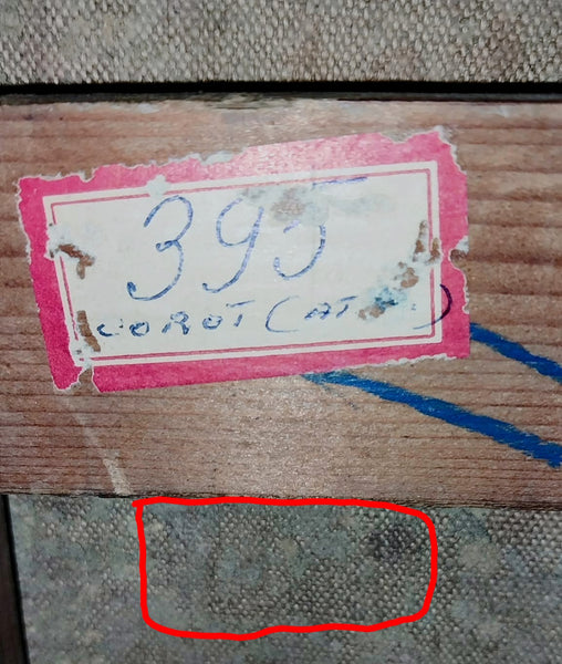 Jean-Baptiste-Camille Corot Original Cataloged Antique 19thC French Neo-Classical Plein Air Landscape Bridge in Narni Oil Painting