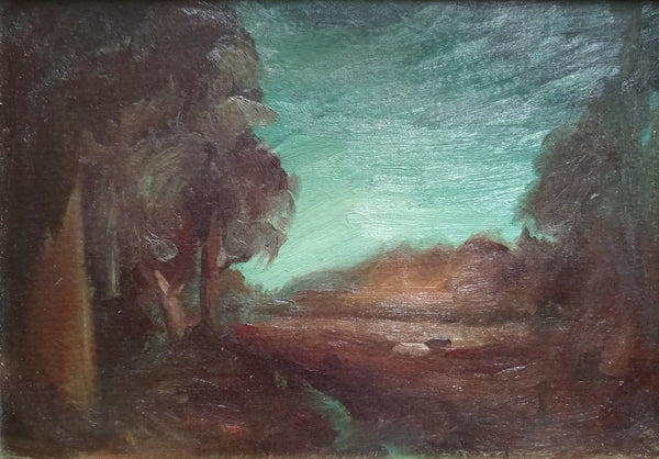 Jean Mannheim German American Original Vintage Antique California Plein Air Impressionist Landscape Pasadena American Fine Art Oil Painting