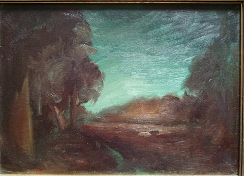 Jean Mannheim German American Original Vintage Antique California Plein Air Impressionist Landscape Pasadena American Fine Art Oil Painting