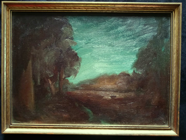 Jean Mannheim German American Original Vintage Antique California Plein Air Impressionist Landscape Pasadena American Fine Art Oil Painting