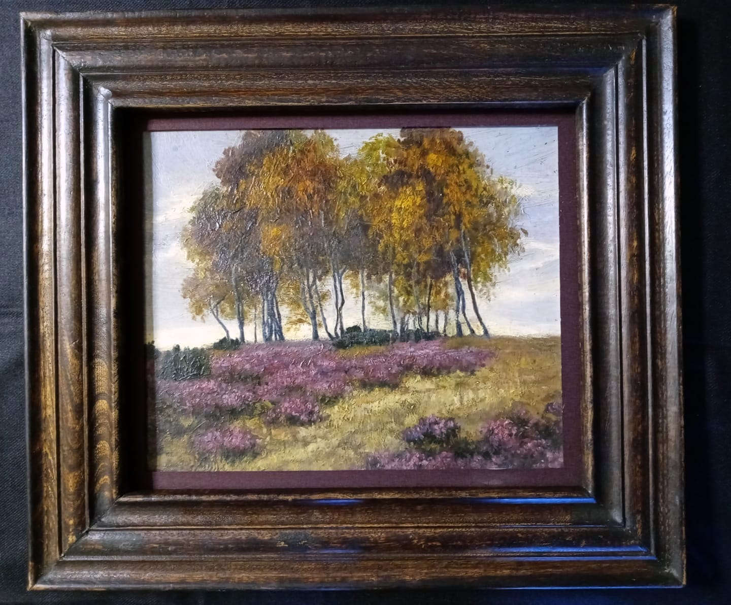 John Marshall Gamble Original Vintage Northern California Plein Air Impressionist Landscape Oil Painting Verbena Lupine & Wild Buckwheat Birch Trees