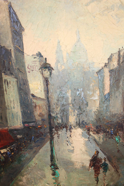 Manuel Lombardi Original Vintage Boulevard des Batignoles Paris French Cityscape European Art Post Impressionist Oil Painting