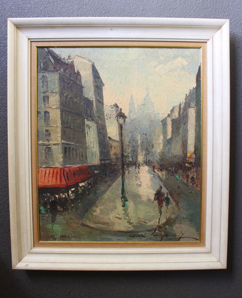 Manuel Lombardi Original Vintage Boulevard des Batignoles Paris French Cityscape European Art Post Impressionist Oil Painting