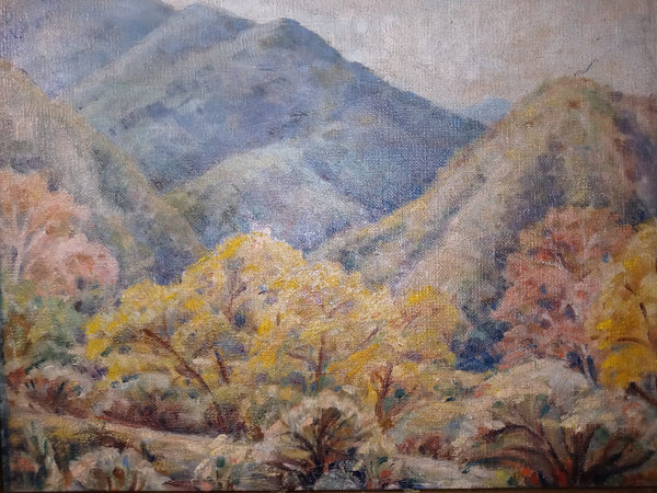 Maurice Braun Original Vintage Antique San Diego California Plein Air Impressionism Mountain and Foothills Landscape American Fine Art Oil Painting