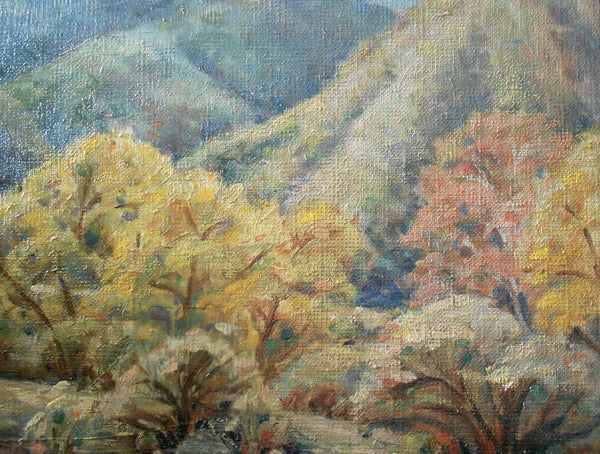 Maurice Braun Original Vintage Antique San Diego California Plein Air Impressionism Mountain and Foothills Landscape American Fine Art Oil Painting