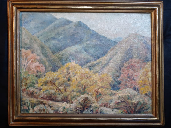 Maurice Braun Original Vintage Antique San Diego California Plein Air Impressionism Mountain and Foothills Landscape American Fine Art Oil Painting