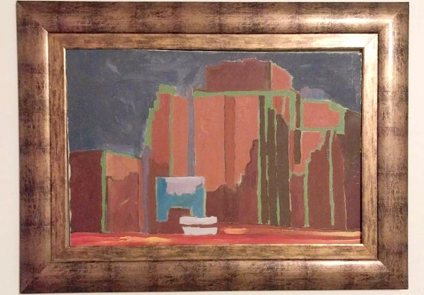 Morris Louis Vintage Post Painterly Abstract Original Washington Color Architectural Abstract Acrylic Painting