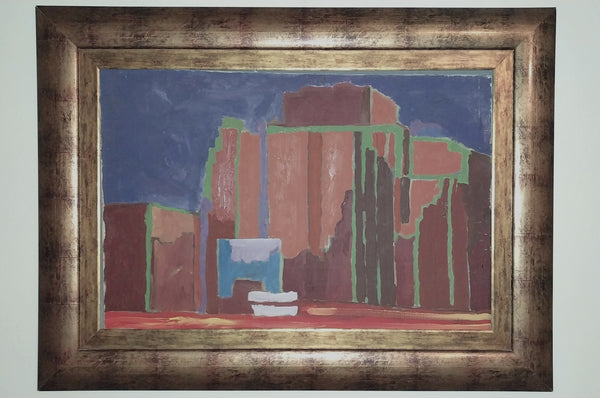 Morris Louis Vintage Post Painterly Abstract Original Washington Color Architectural Abstract Acrylic Painting