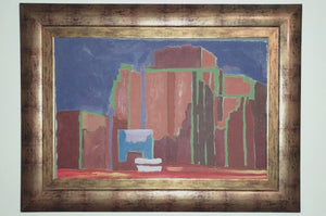 Morris Louis Vintage Post Painterly Abstract Original Washington Color Architectural Abstract Acrylic Painting