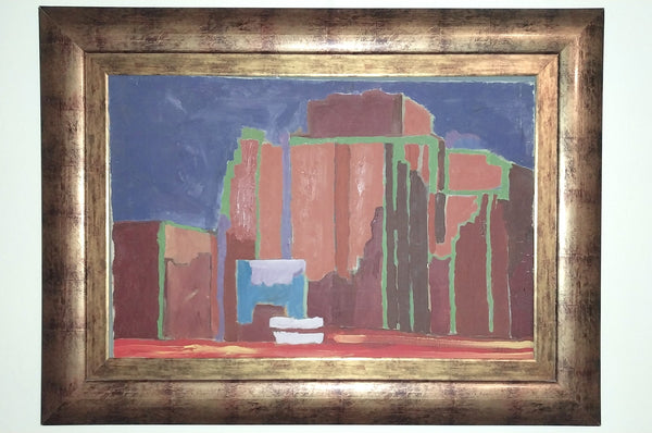 Morris Louis Vintage Post Painterly Abstract Original Washington Color Architectural Abstract Acrylic Painting