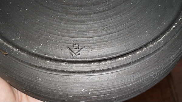 Otto and Vivika Heino Original Vintage California Art Studio Pottery Tenmoku Lava Style Glaze Ceramic Charger