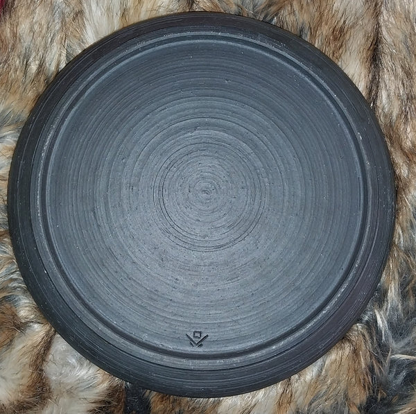 Otto and Vivika Heino Original Vintage California Art Studio Pottery Tenmoku Lava Style Glaze Ceramic Charger