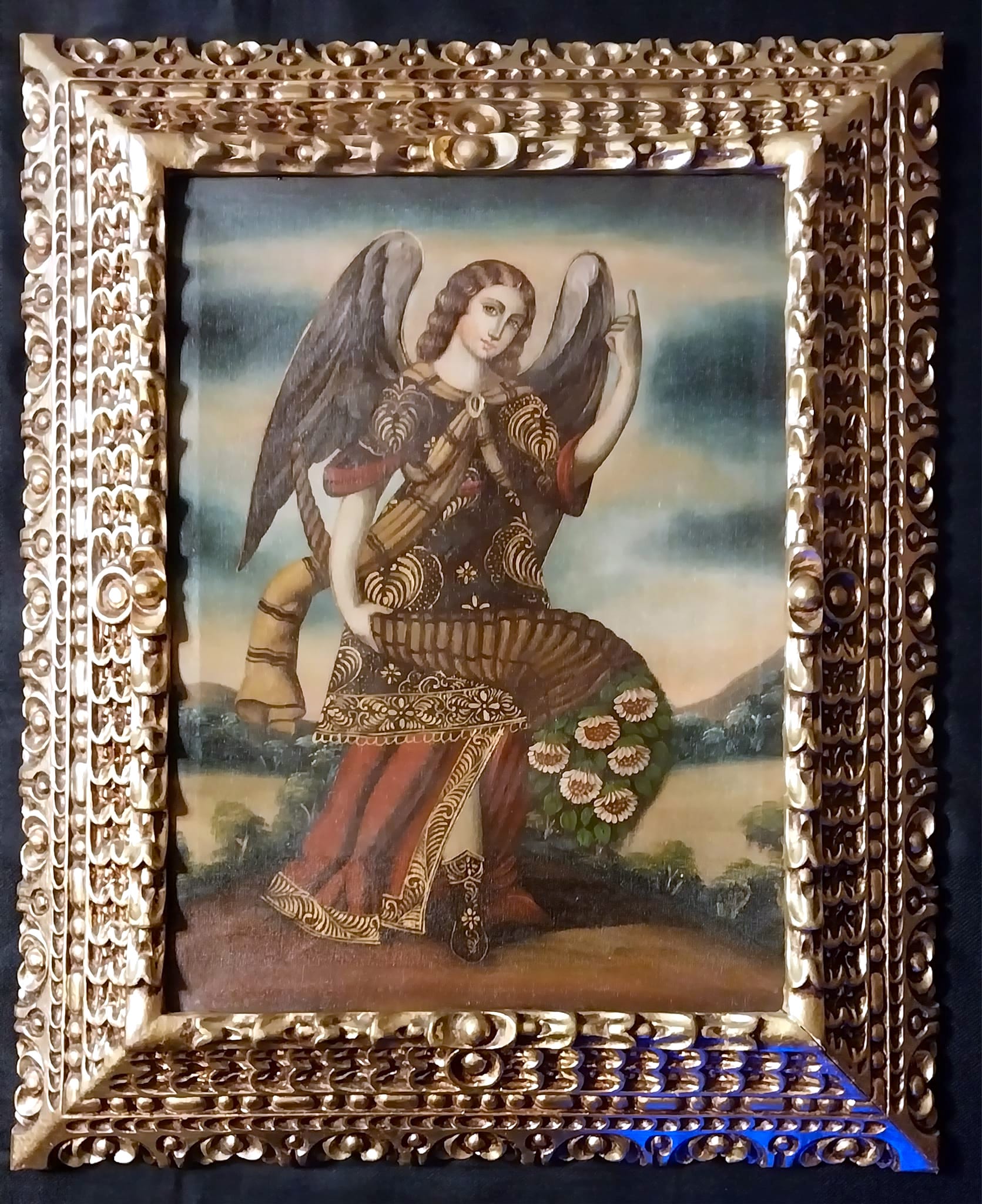 Peruvian painting on retailer oil canvas Angel miguel cusco 11