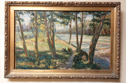 Richard Edward Miller Original Antique California Plein Air Impressionism Landscape Oil Painting