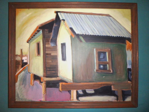 Raimonds Staprans Original Vintage SF Bay Area California Abstract Expressionist American Art Oil Painting Sausalito