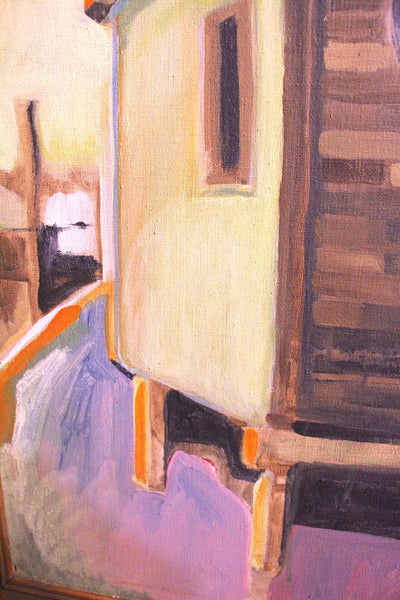 Raimonds Staprans Original Vintage SF Bay Area California Abstract Expressionist American Art Oil Painting Sausalito