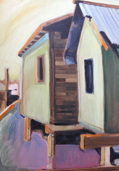 Raimonds Staprans Original Vintage SF Bay Area California Abstract Expressionist American Art Oil Painting Sausalito