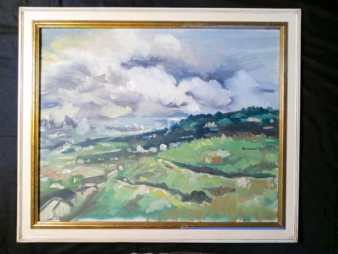 Selden Gile Original Vintage California Plein Air Society of Six Colorist "San Francisco" Landscape Oil Painting