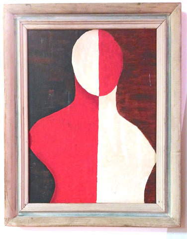 John McLaughlin Original American Abstract California Minimalism Hard Edge Vintage Oil Painting Torso