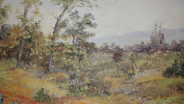 Theodore Clement Steele Original Antique California Plein Air Impressionism Landscape Oil Painting