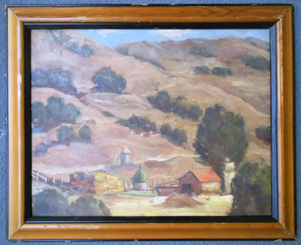 William Wendt Attributed Original Vintage "Laguna Beach Canyon" Landscape California Plein Air Impressionism American Fine Art Oil Painting