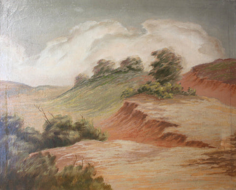 William Alexander Griffith Original Vintage Antique California Plein Air Impressionist Landscape American Fine Art Oil Painting Sand Dunes 2