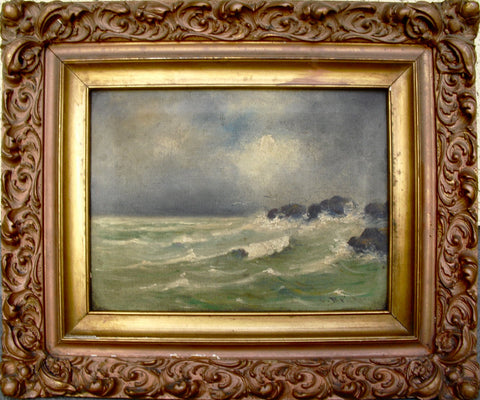 Alfred Thompson Bricher Original Antique Hudson River School American Seascape Coastal Oil Painting Alfred Bricher