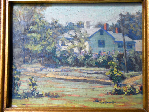 Alson Skinner Clark Original California Plein Air Vintage Antique American Impressionist Landscape With Cottage Oil Painting