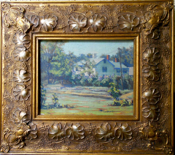 Alson Skinner Clark Original California Plein Air Vintage Antique American Impressionist Landscape With Cottage Oil Painting