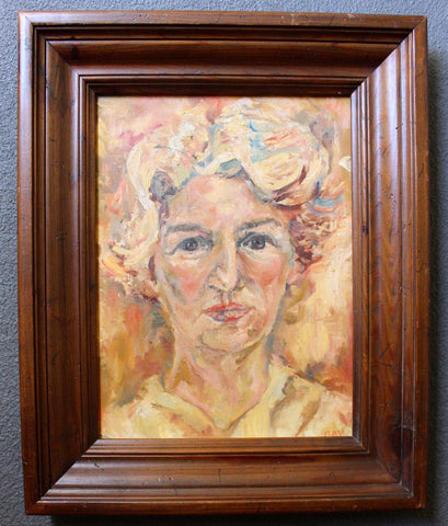 August Gay August François Gay Original Vintage California Society of Six American Post Impressionist Portrait Oil Painting Pam Glover