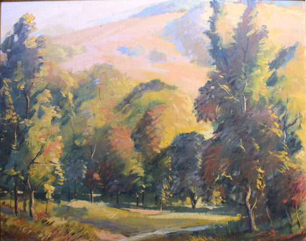 Arthur J Hammond Original Vintage California Plein Air Impressionist Mountain Landscape American Art Oil Painting