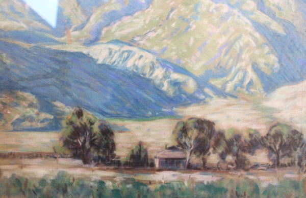Arthur Frank Mathews Original Vintage California Plein Air Impressionist American Arts And Crafts Movement Pastel Landscape Painting 2 of 2