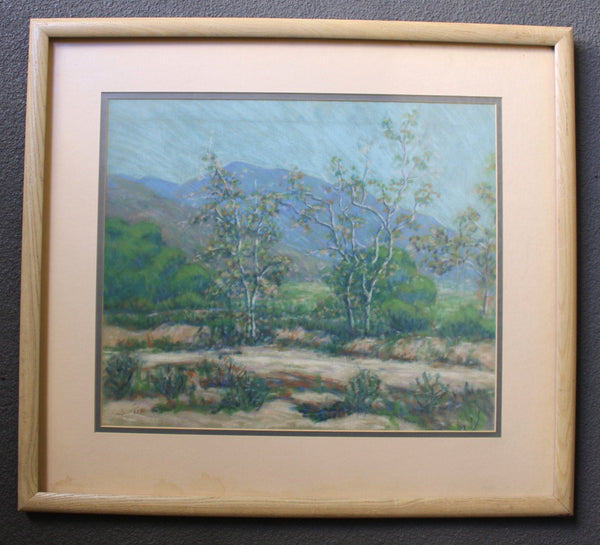 Arthur Frank Mathews Original Vintage California Plein Air Impressionist American Arts And Crafts Movement Pastel Landscape Painting 1 of 2