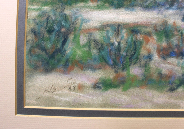 Arthur Frank Mathews Original Vintage California Plein Air Impressionist American Arts And Crafts Movement Pastel Landscape Painting 1 of 2