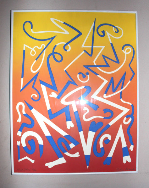 Arthur Secunda Vintage American Modern Contemporary Abstract Silkscreen Screen Print Art "Fluid Drive" 1968 106/150