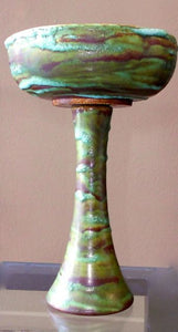 Beatrice Wood Beato Varigated Volcanic Green Glaze Ojai California