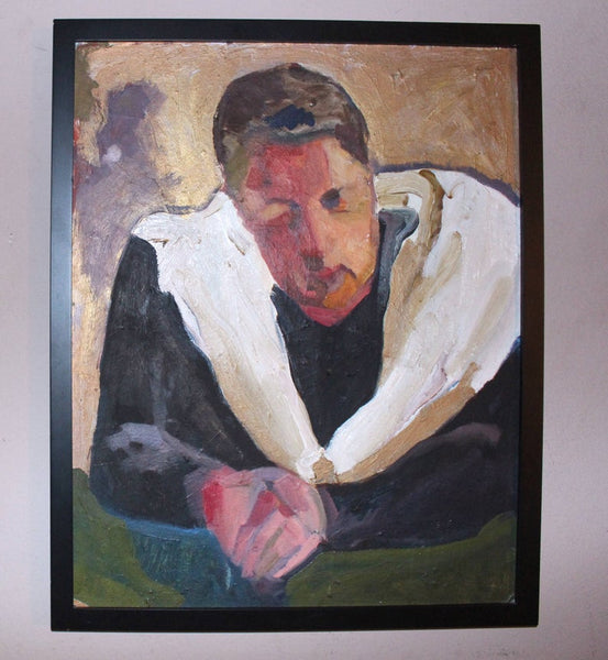 David Park Original Vintage San Francisco Bay Area Figurative American Post Impressionist Abstract Expressionist Portrait Oil Painting