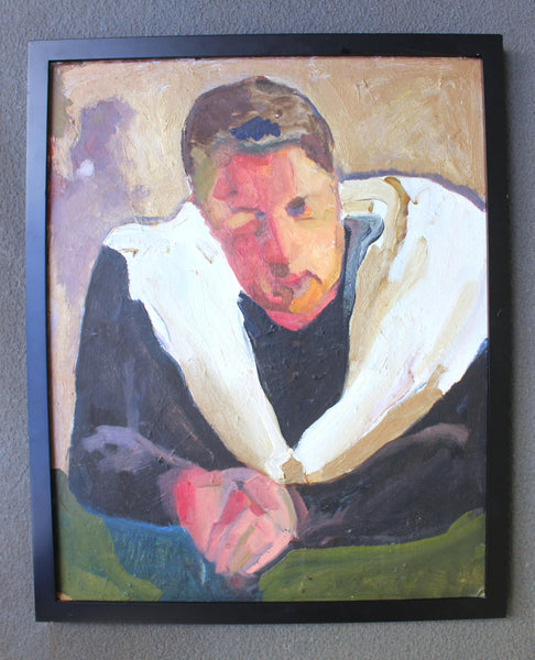 David Park Original Vintage San Francisco Bay Area Figurative American Post Impressionist Abstract Expressionist Portrait Oil Painting