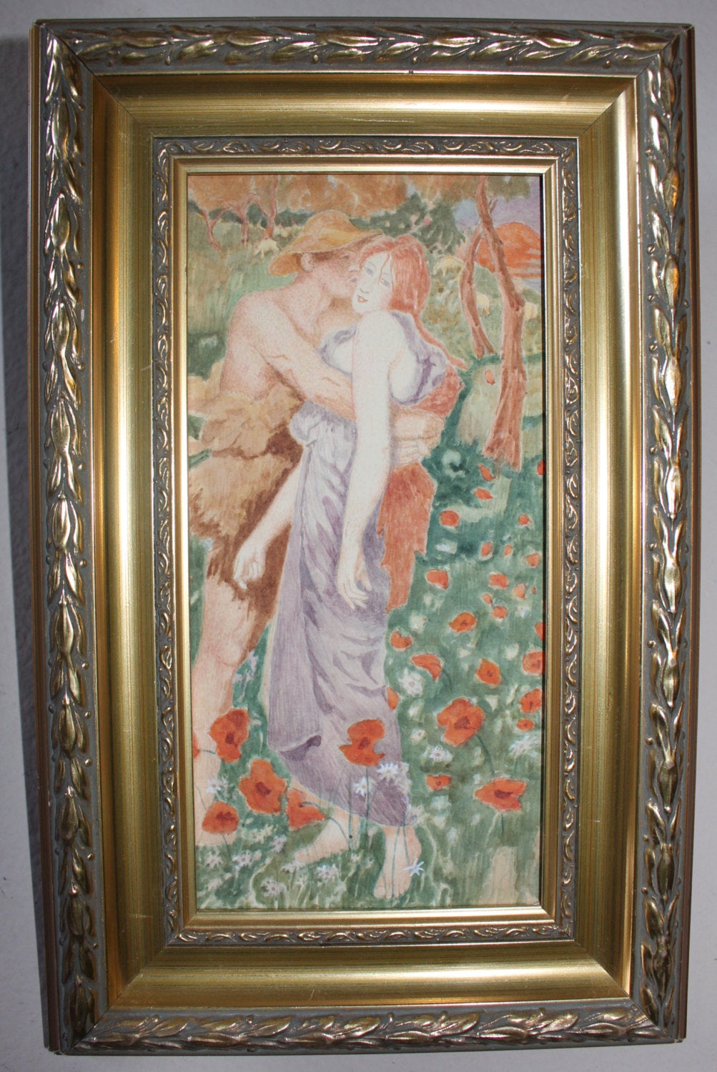 Original Emma Florence Harrison English Pre-Raphaelite Antique Waterco –  Pacific Fine Art