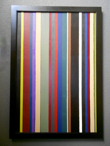 Original Gene Davis Washington Color School Hard Edge Vertical Stripes Vintage Modern Contemporary Post Painterly Abstract Acrylic Painting