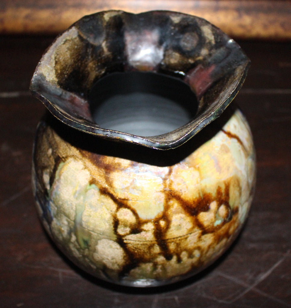 Scalloped Horsehair Vase - Horsehair CeramicsPottery Ceramics